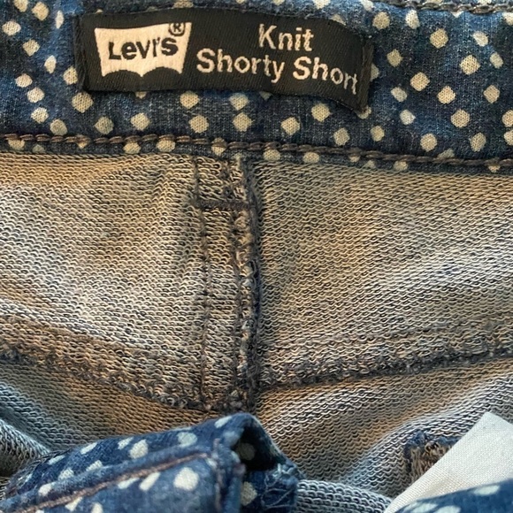 Levi’s Girls Blue Knit Shorty Shorts Girls 14 regular - Picture 3 of 10